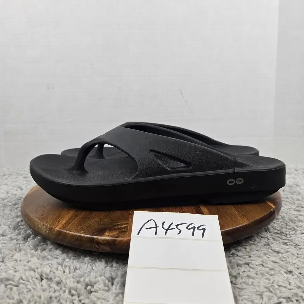 Oofos Mens 13 Ooriginal Black Recovery Comfort Casual Daily Sandals Flip Flop